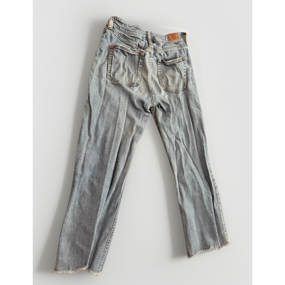 BDG Kick Flare Jeans High Rise Cropped Medium Wash‎ Raw Hem Size 26 - Picture 4 of 9
